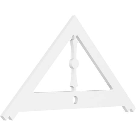 Ekena Millwork Pitch Artisan Architectural Grade PVC Gable Pediment, 48"W x 24"H x 1"P (12/12) GPP048X024X100ART